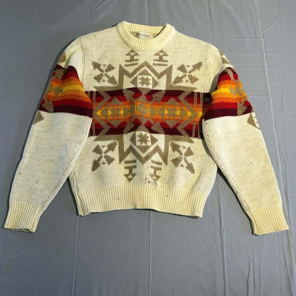 70s Pendleton Southwestern Wool Sweater Size S Vintage Aztec